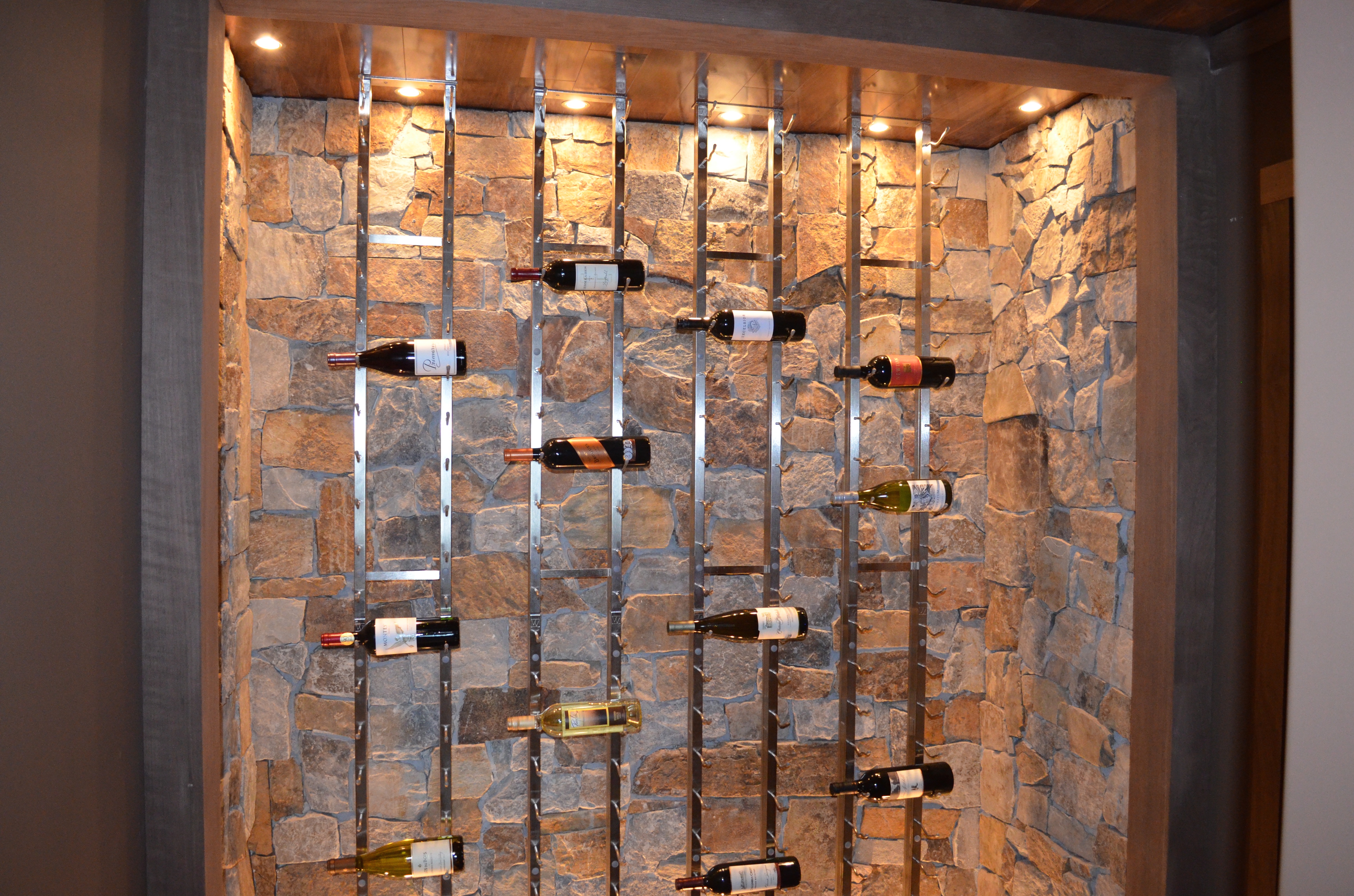 Custom Basement wine rack